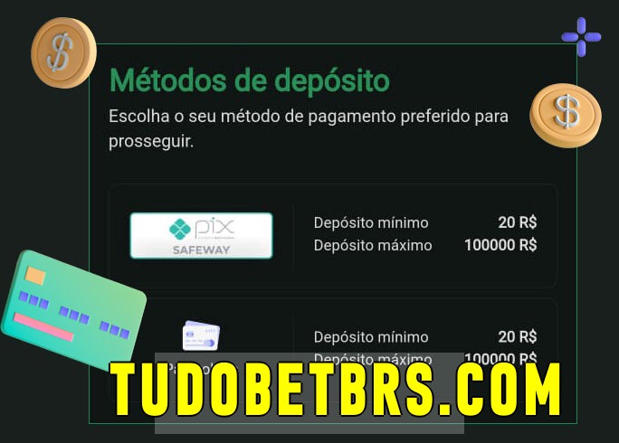 O cassino tudobet.com bet oferece uma grande variedade de métodos de pagamento