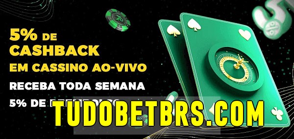 Promoções do cassino ao Vivo tudobet.com 